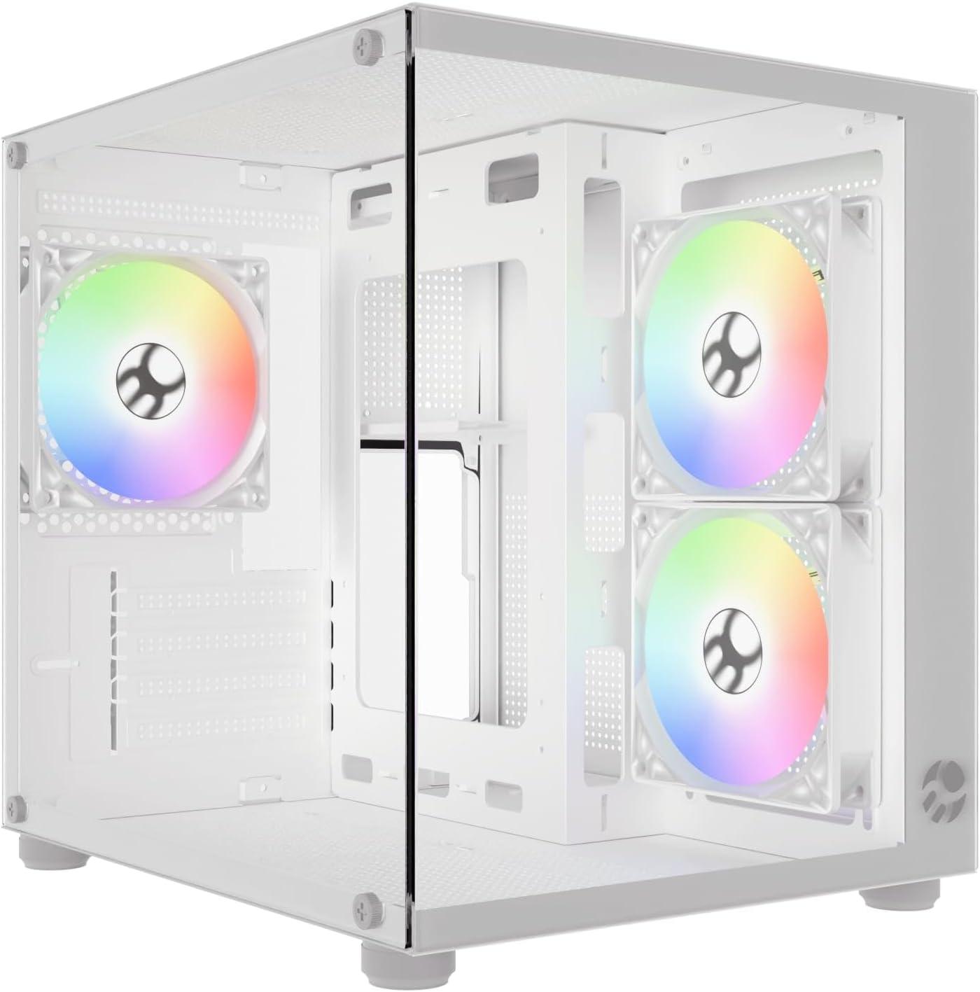 Gabinete Gamer Bg-064 Pure Pro com 3 Fans RGB - Branco (branco)