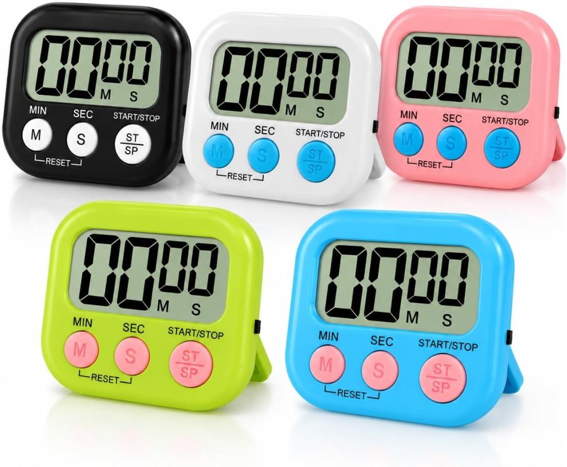 Timer Digital Cozinha Cronômetro Temporizador LCD Grande com Ímã Variável