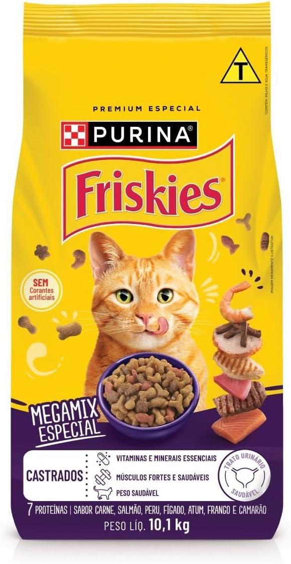 Ração seca PURINA FRISKIES® Megamix para Gatos Castrados 10,1kg