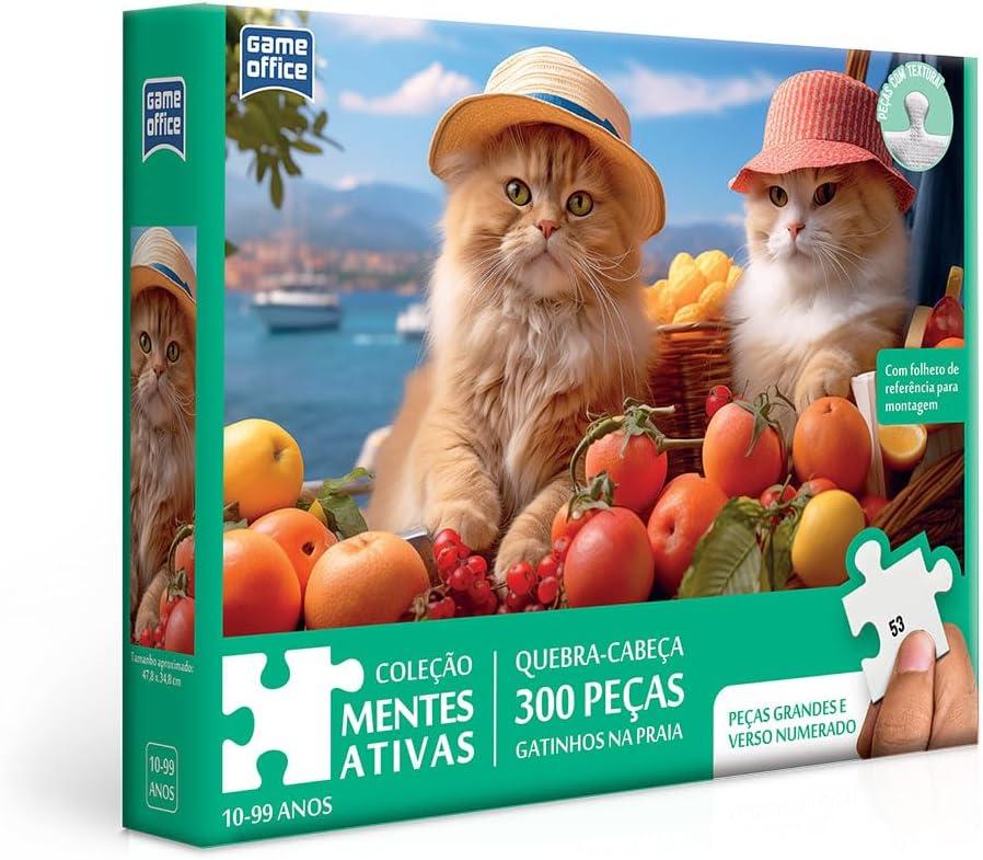 Toyster - Quebra-cabeça: Mentes Ativas - Gatinhos na Praia - 300 peças - Game Office
