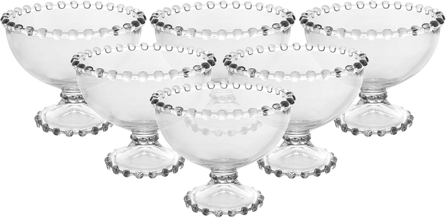 WOLFF - Conjunto 6 Taças de Sobremesa de Cristal Ecológico Pearl 11cm x 9cm