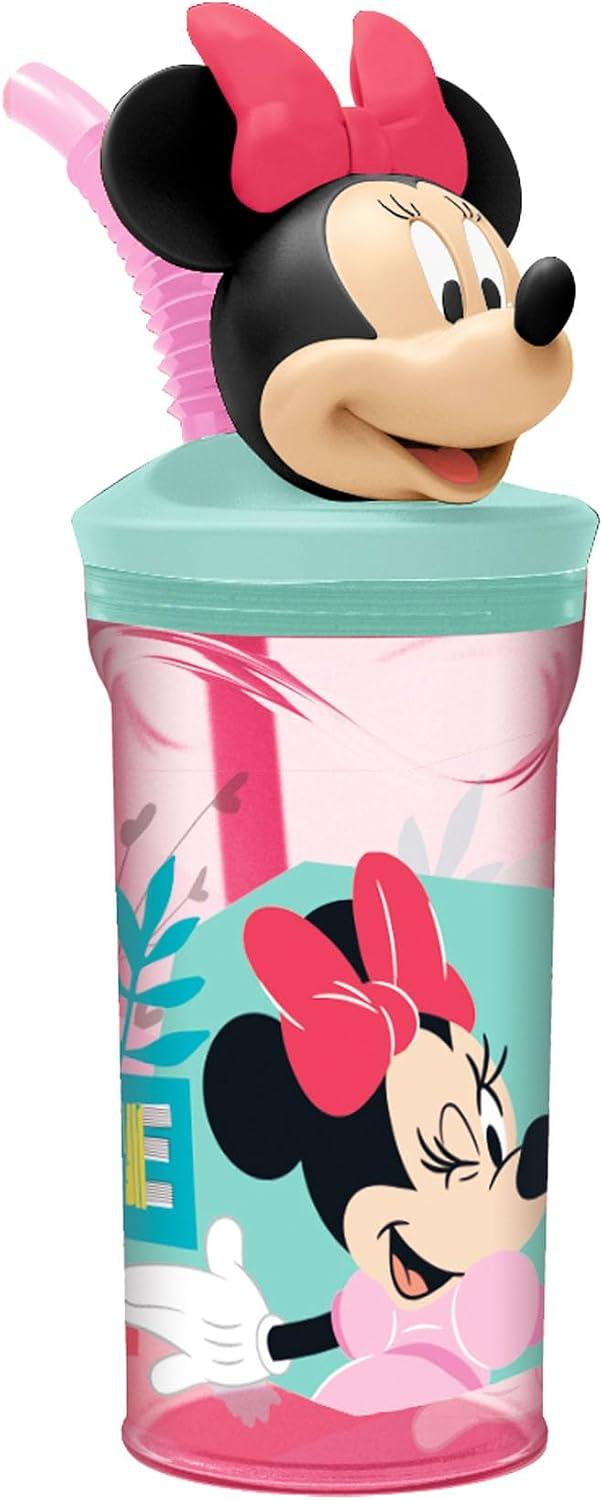 Tuut Copo 3D com Canudo Disney Minnie 360ml – Produto Oficial
