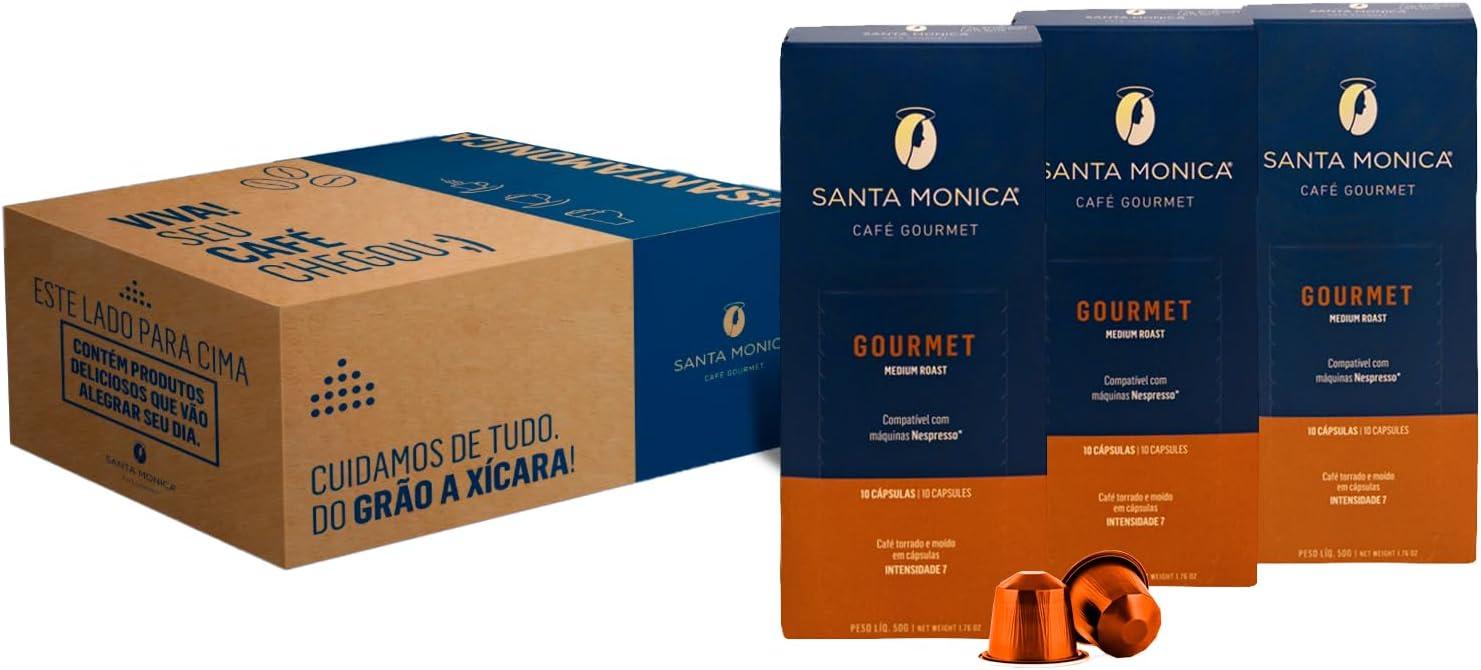 Pack Cápsulas Gourmet Santa Mônica 30 unidades - Compatível com Nespresso