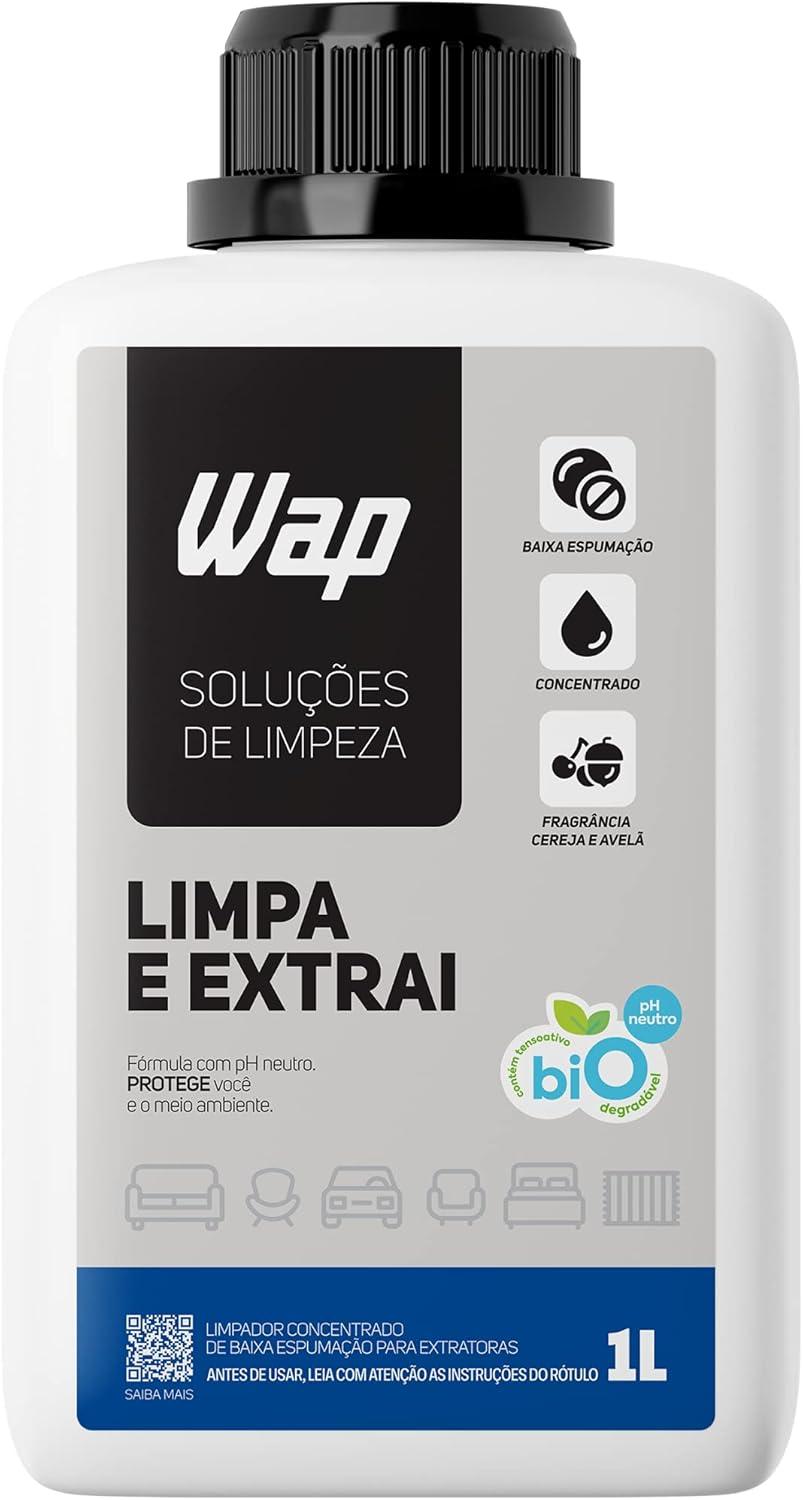 Detergente Limpador para Extratoras Concentrado WAP Limpa e Extrai, com Fragrância e sem Espuma, 1 Litro
