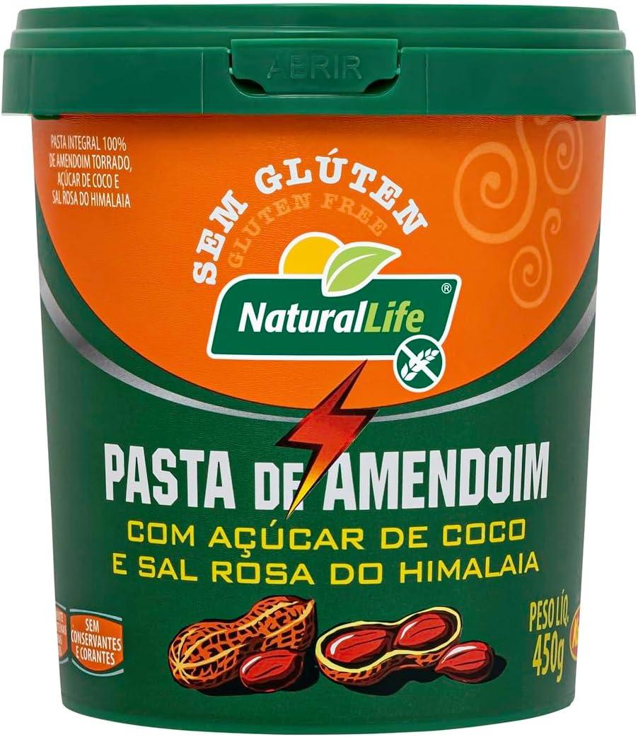 Pasta de Amendoim com Açúcar de Coco e Sal Rosa do Himalaia - Natural Life - Sem Glúten - 450g