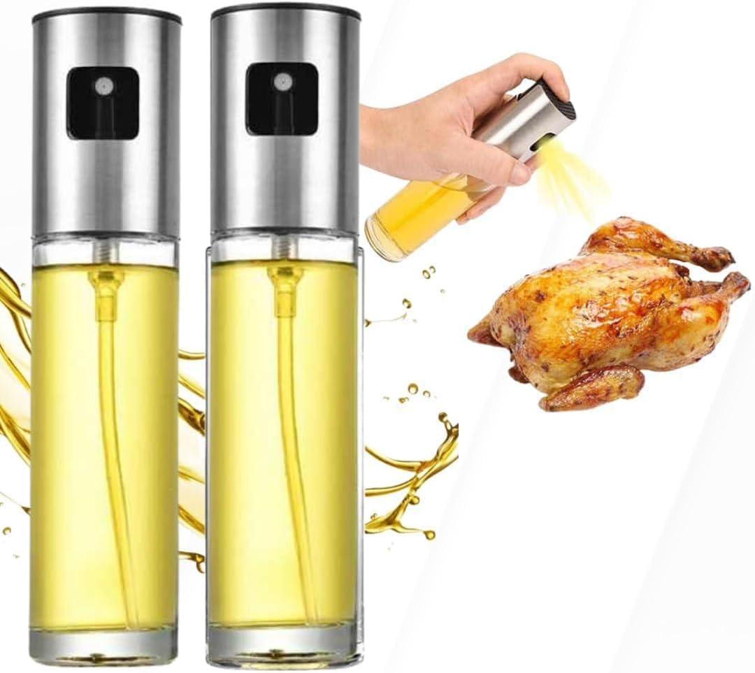 Kit 2 Sprays de Vidro 100ml para Azeite e Vinagre Pulverizador de Temperos e Óleos Culinários