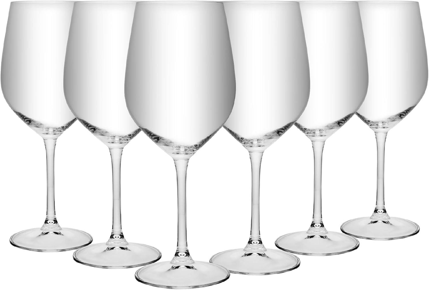 WOLFF - Conjunto 6 Taças para Vinho Crex 480ml Cristal