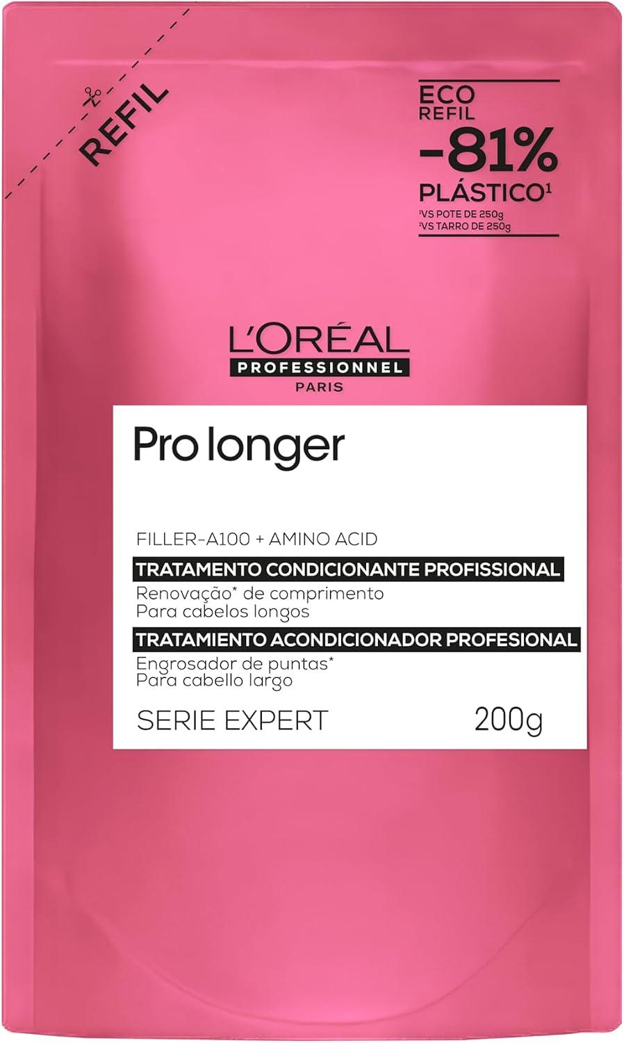 L'Oréal Professionnel Pro Longer Serie Expert, Máscara de Tratamento Refil para Cabelos Longos com Pontas Afinadas, com Filler-A100 e Aminoácidos, 200g