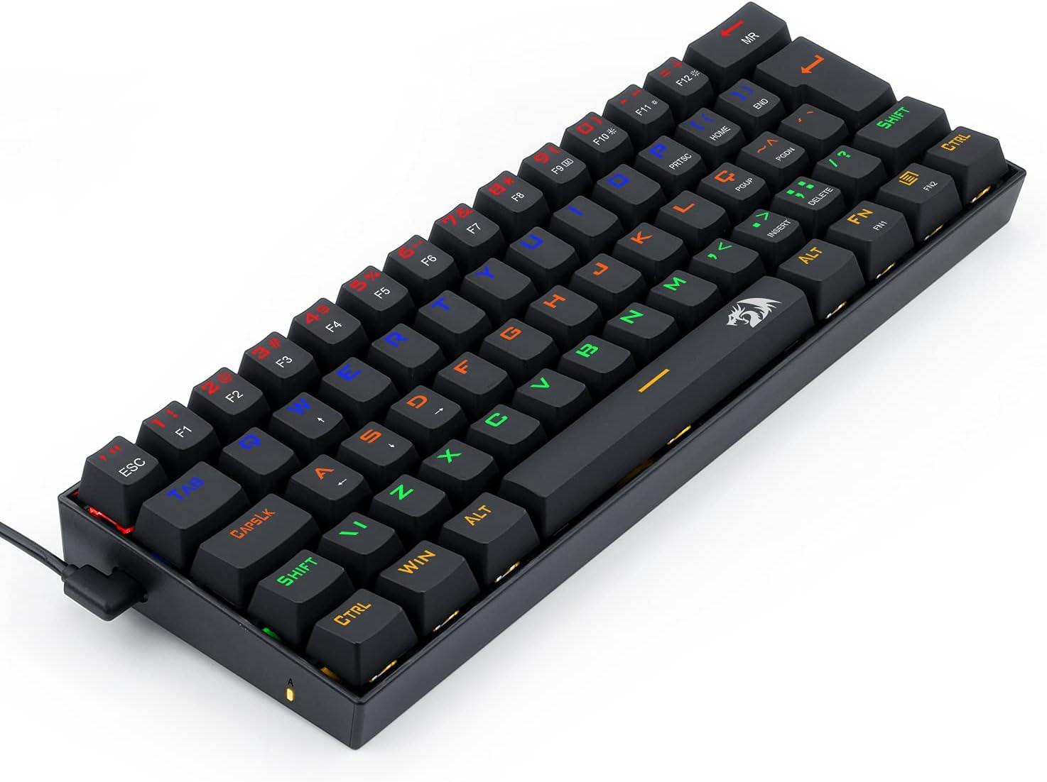 Teclado Gamer Mecanico Lakshmi Rainbow Preto Switch Preto Abnt2 Switch Black