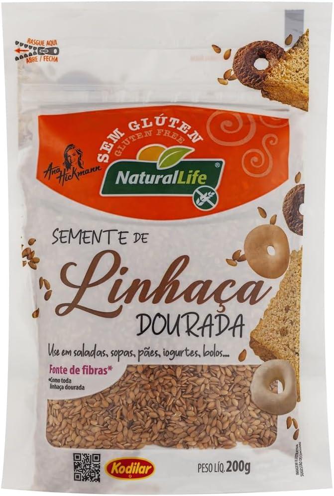 Semente de Linhaça Dourada Natural Life - Sem Glúten - 200g