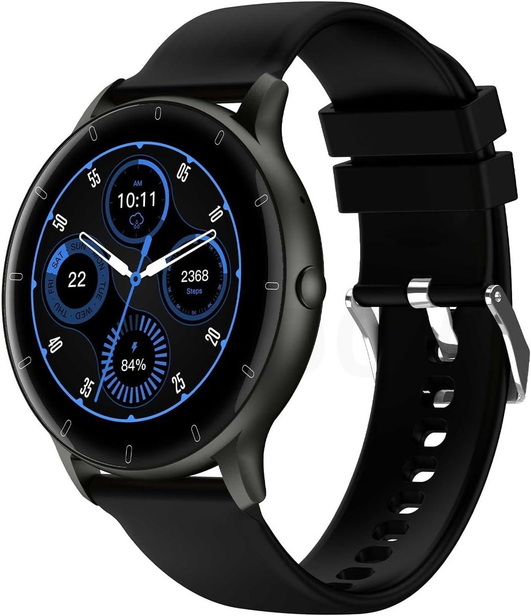 Bettdow Smartwatch Relógio inteligente com Al integrada, atende/faz chamadas, relógio esportivo feminino e masculino de 1,28" à prova d'água IP67, para celulares Android e iOS FB051 (Preto)