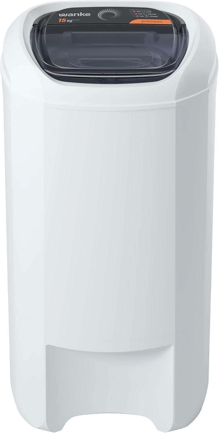 Centrífuga de Roupas Wanke Premium 15kg CWAT150 220V Branca com 3 Programas, Design Moderno, Tampa de Segurança, Acionamento Automático, Classificação Inmetro A e Alta Estabilidade