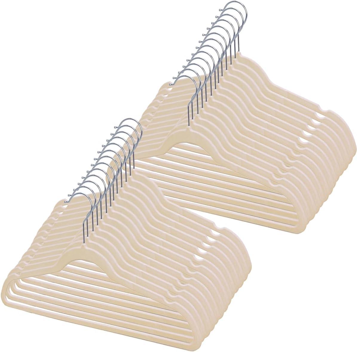 Kit 30 Cabides de Veludo 360° Antideslizante Kit Cabide para Roupas Camiseta Calça