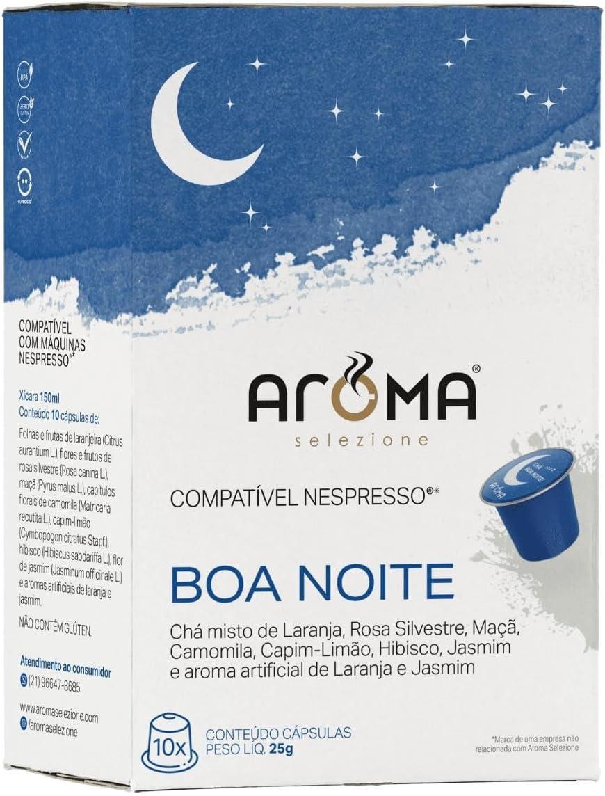 Aroma Selezione Cápsulas De Chá Boa Noite Compatível Com Nespresso Contém 10 Cápsulas