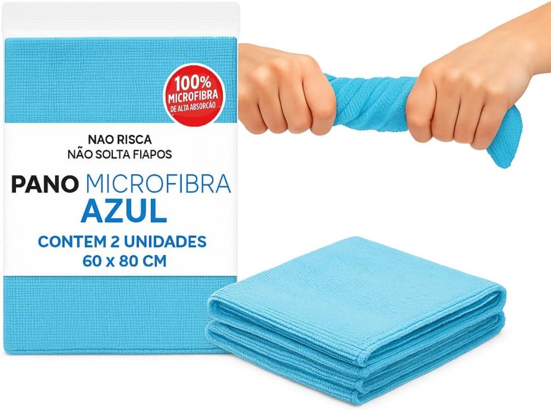 Pano Microfibra Limpeza Grande Multiuso Automotivo Vidros Chão Macio e Absorvente 60x80 (2)
