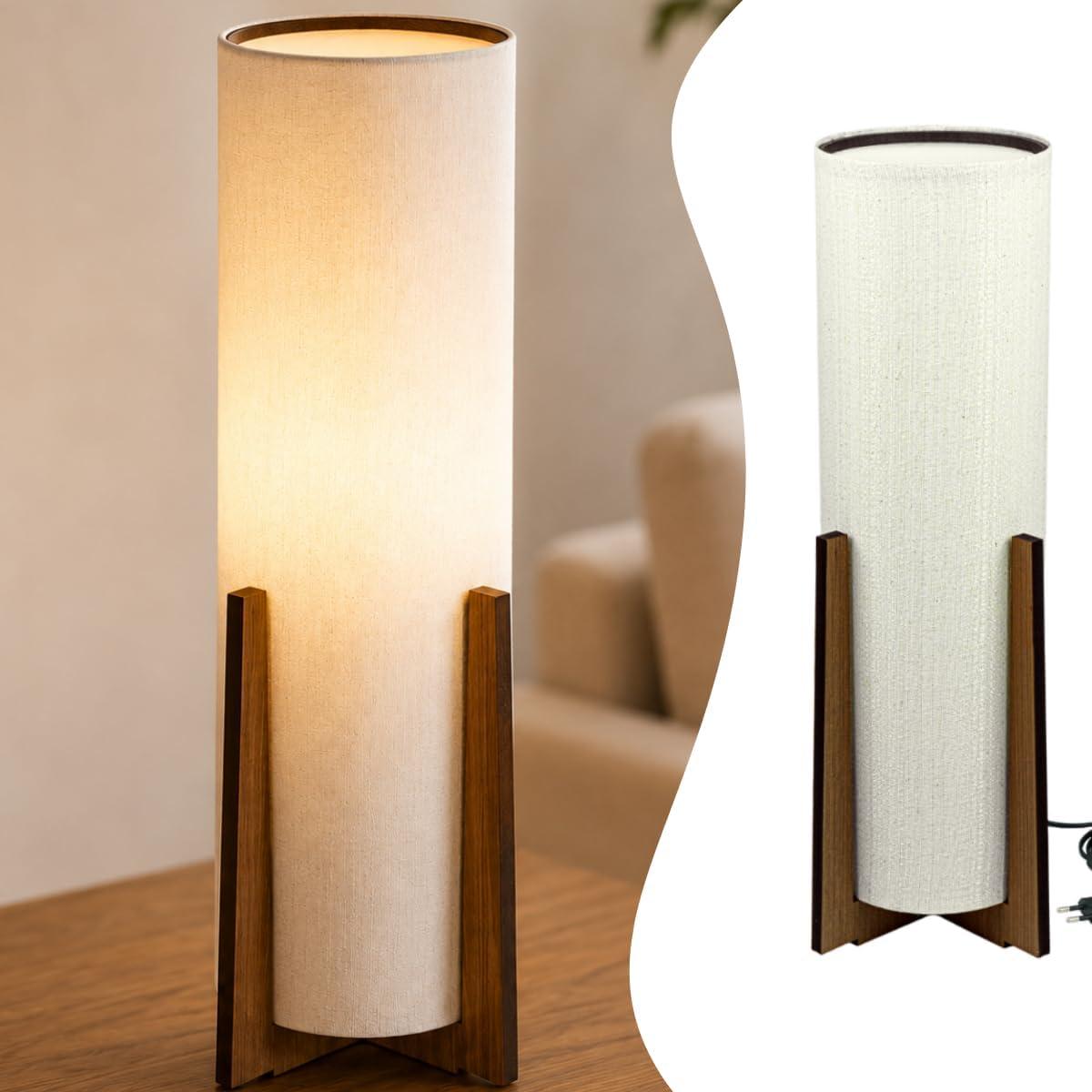 Abajur Luminária Mesa Atlas 46x14 cm Cúpula Quarto Decoração 110/220 Bivolt