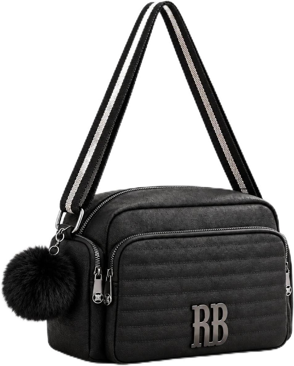 Bolsa Transversal Preta Feminina Rebecca Bonbon CLIO STYLE