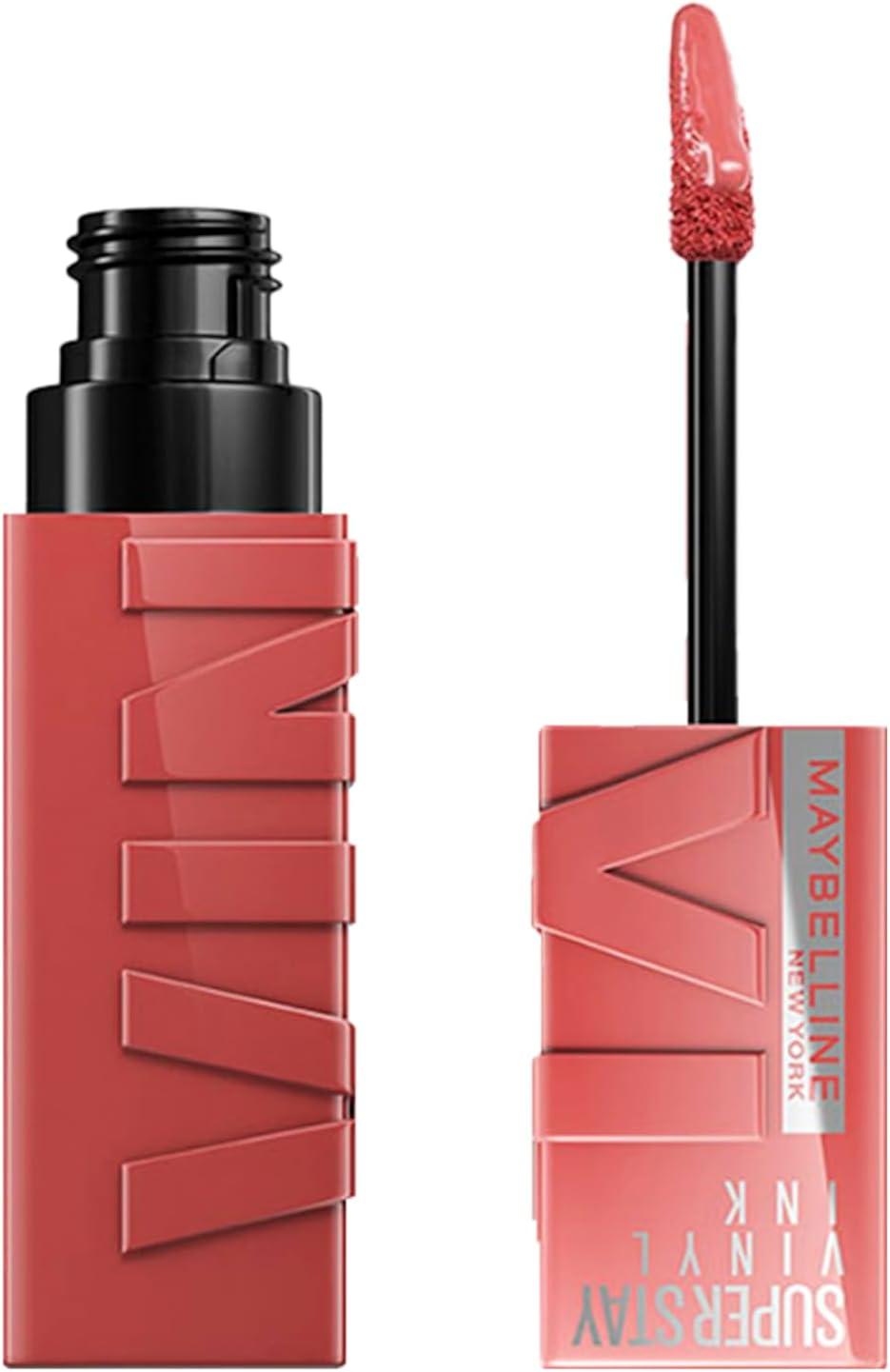 Batom Líquido Vinil Espelhado SuperStay Vinyl Ink Maybelline Peachy 4,2ml