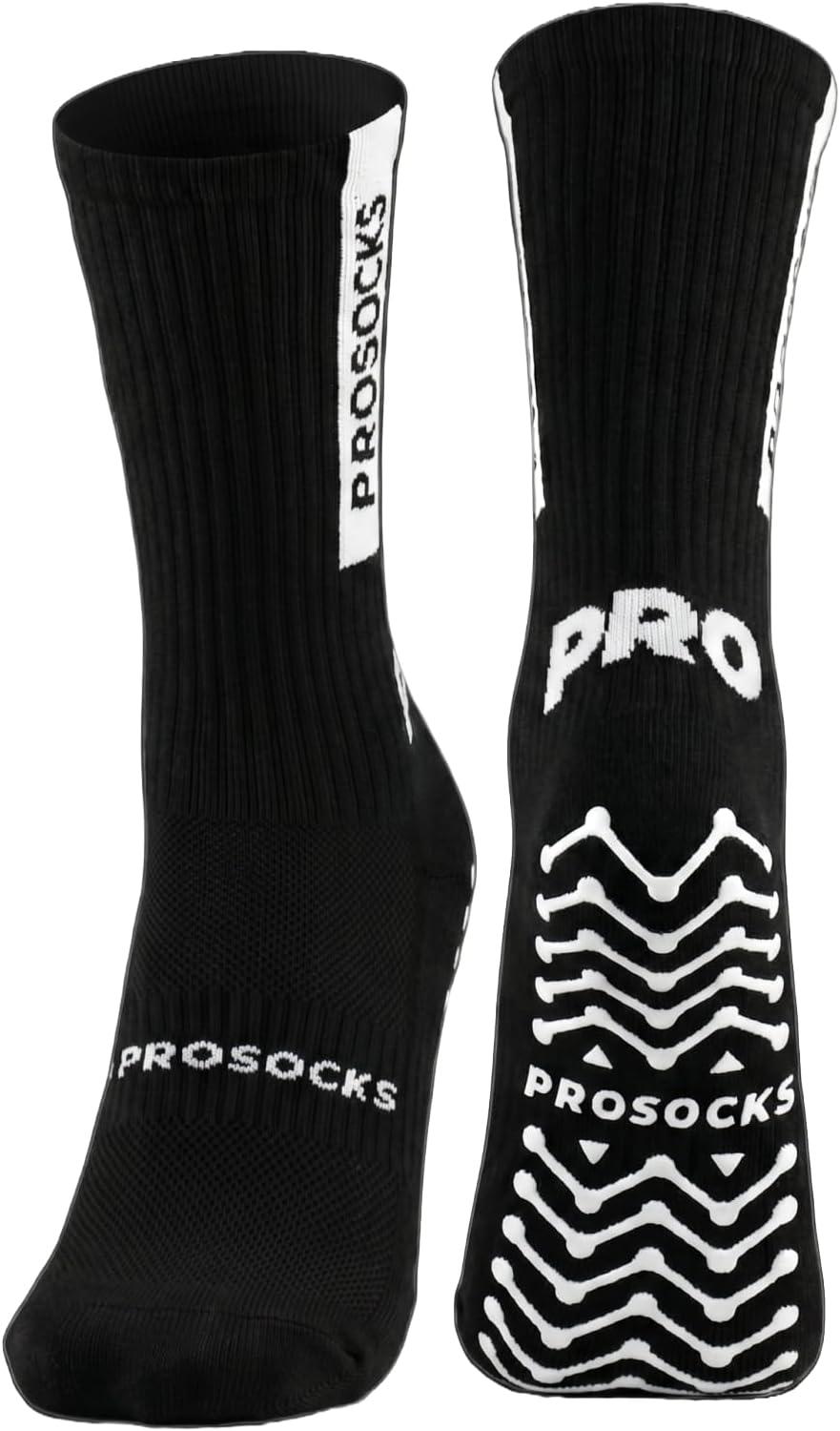 Meia Antiderrapante Futebol ProSocks® UltraGrip Cano Alto Esportiva Grip com Tecnologia Profissional para Chuteira, Alta Estabilidade e Conforto