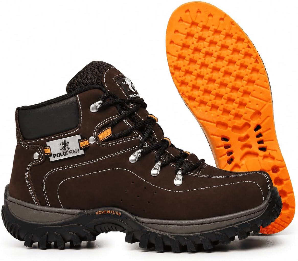 Bota Adventure Masculina Cano Médio Coturno Casual Trilha Solado Antiderrapante Confortável