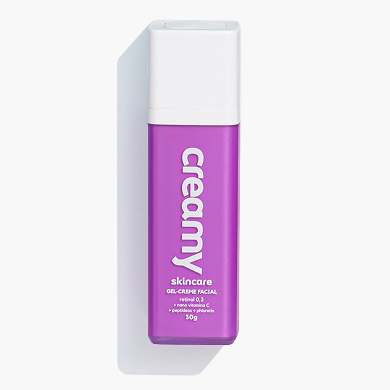 Creamy Skincare Gel-Creme Retinol 30g | Melhora Rugas Profundas, Uniformiza a Textura e o Tom da Pele, Normaliza a Espessura da Pele | Uso Noturno, Todos os Tipos de Pele