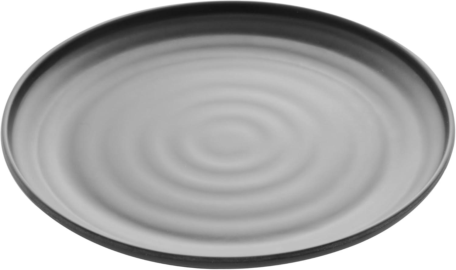 LYOR - Prato Raso de Melamina Tóquio Preto 25,5cm
