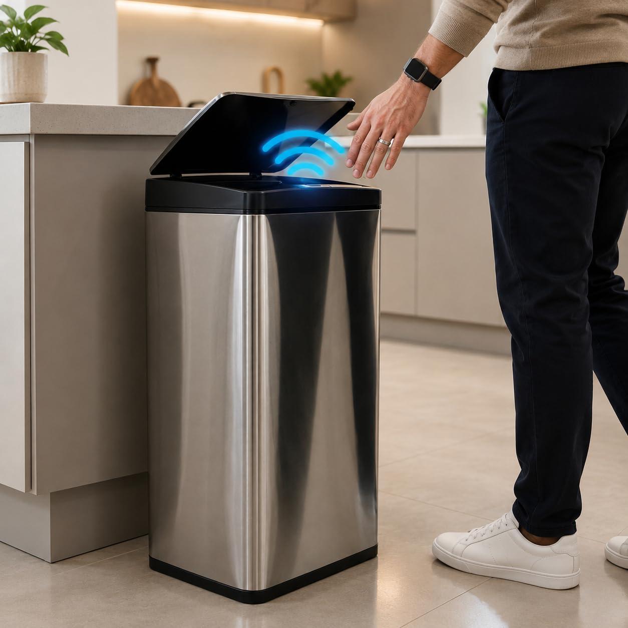 Lixeira Automática Czoinha Inox 50 litros Sensor Kitchen