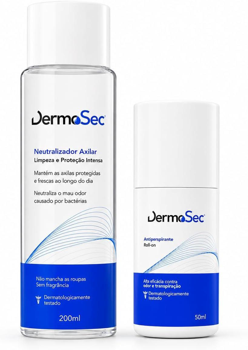 Kit Antitranspirante e Neutralizador DermoSec para Suor Excessivo Hiperidrose Mau Odor e Cecê