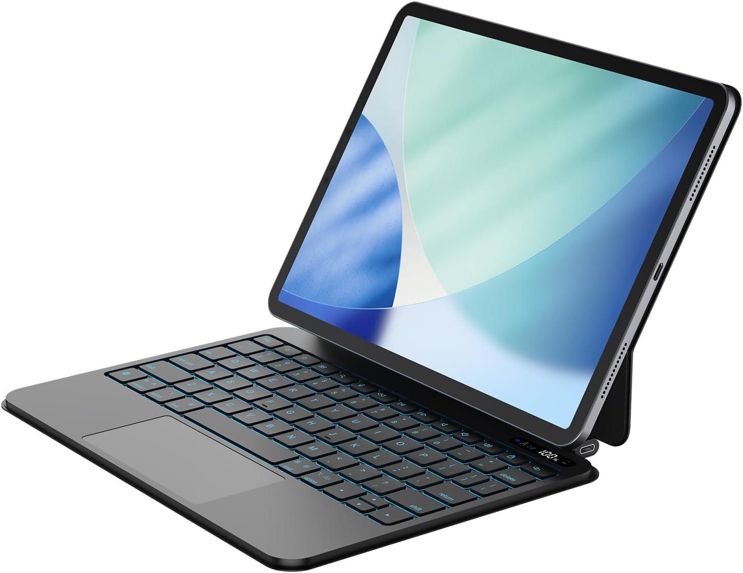 BETTDOW Capa com Teclado e Trackpad para iPad iPad Air 11 inch M3 2025/Air 6ª 11 polegadas M2 2024/iPad Air 4th/5th 10.9 inch & iPad Pro 11 inch (4th/3rd/2nd/1st Gen),Liga de alumínio de 585g