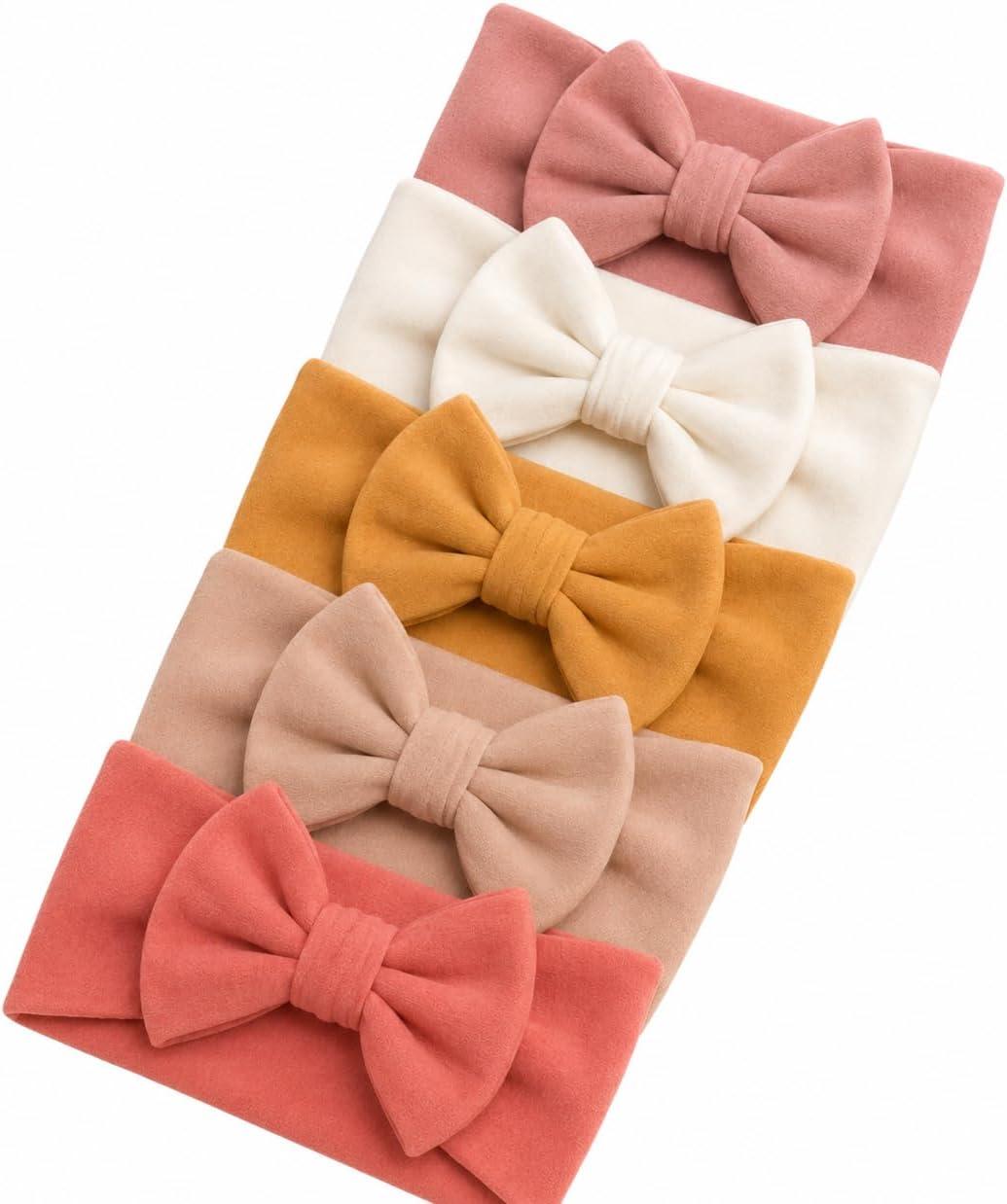 Laços de Cabelo Infantil Menina Bebê Turbante de Bebê Kit 5 Unidades