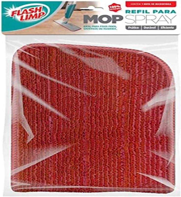 Flash Limp - Refil Microfibra Vermelho para Mop Spray - RMOP7800-VM