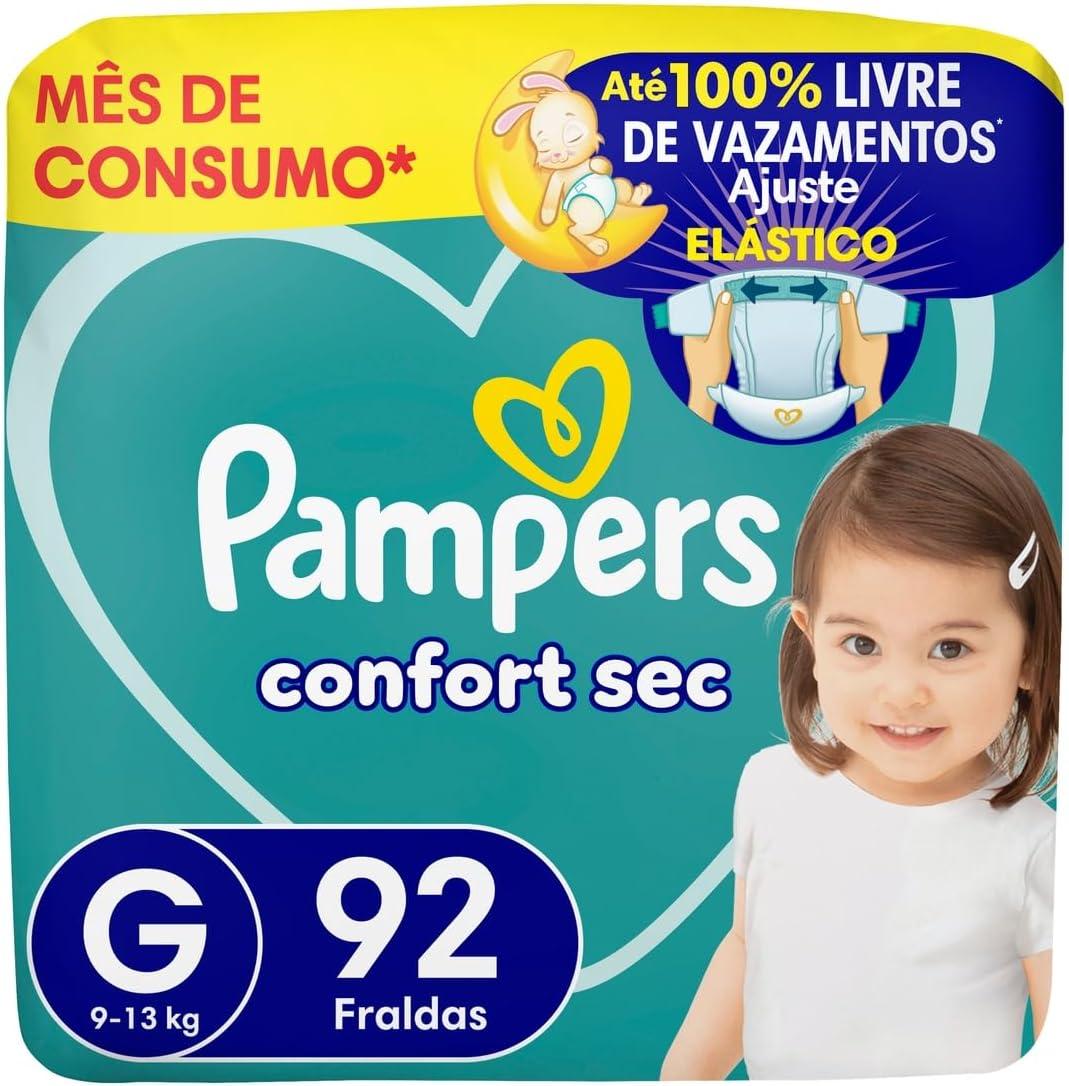 Fralda Pampers Confort Sec Tamanho G, 92 Unidades