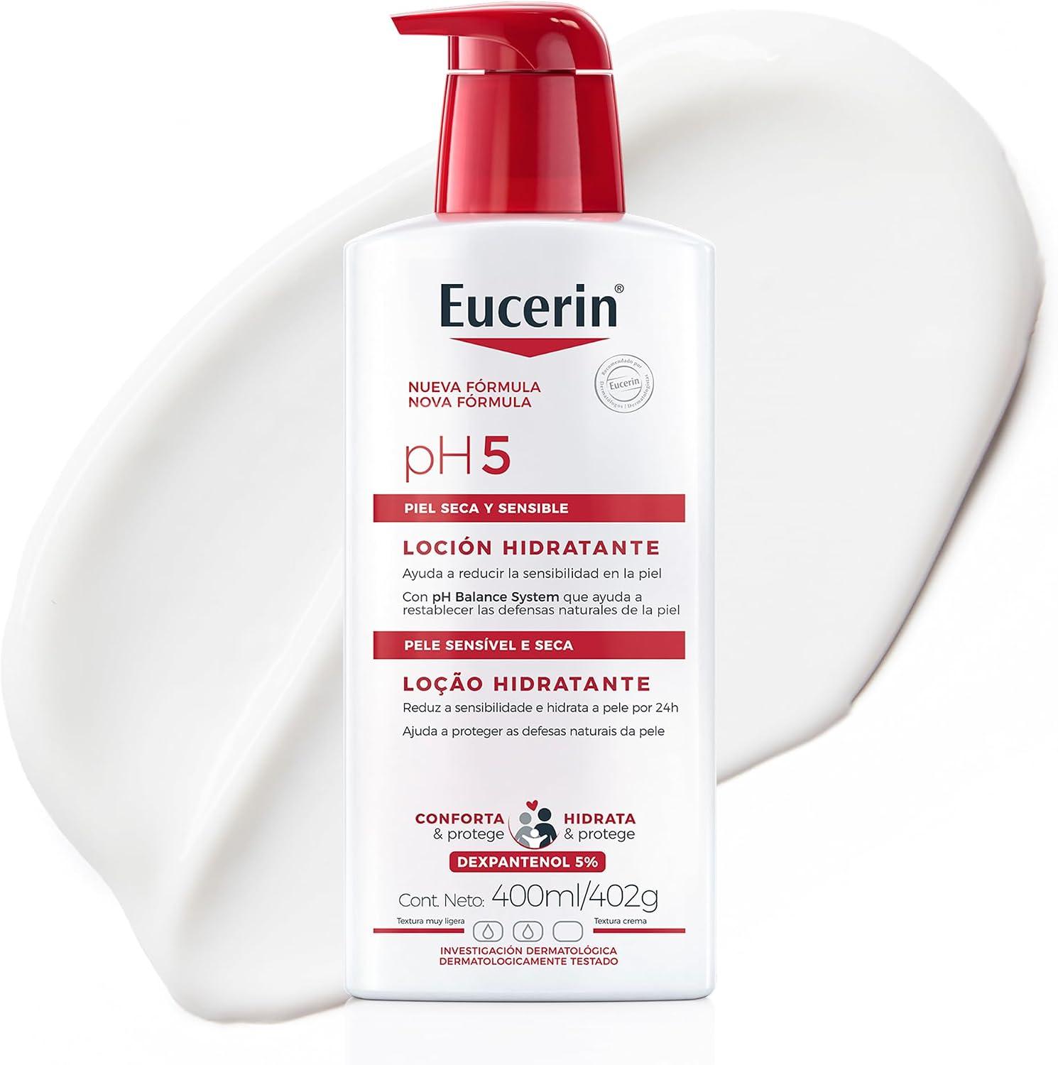 EUCERIN Loção Hidratante Corporal pH5 400ml, Pele Sensível, Dexpantenol, Glicerina