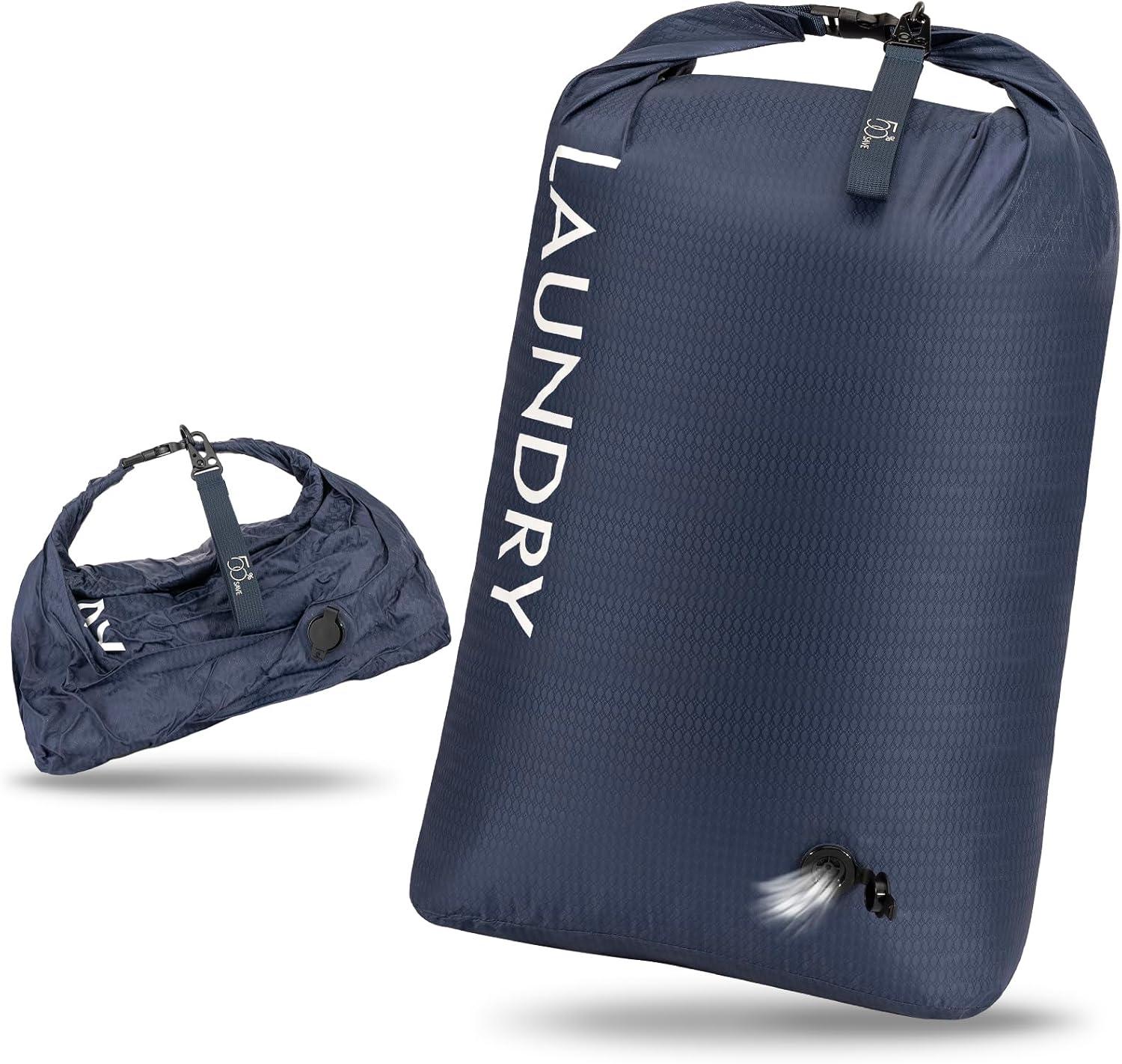 Bolsa de roupa suja de nylon à prova d 'água, compressão a vácuo, organizador de embalagem, bolsa reutilizável para roupas de banho, roupas molhadas, economia de espaço para bagagem, mala
