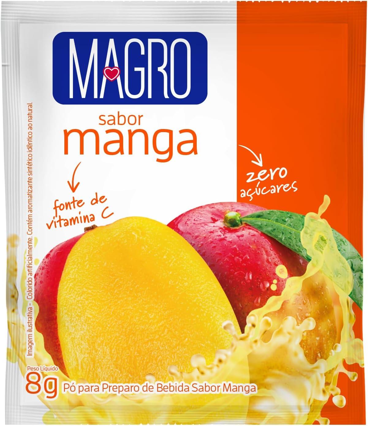 Refresco em Pó Magro Zero Açúcar Sabor Manga, Suco Diet e Enriquecido com Vitamina C - Display 120g (15 Sachês de 8g)
