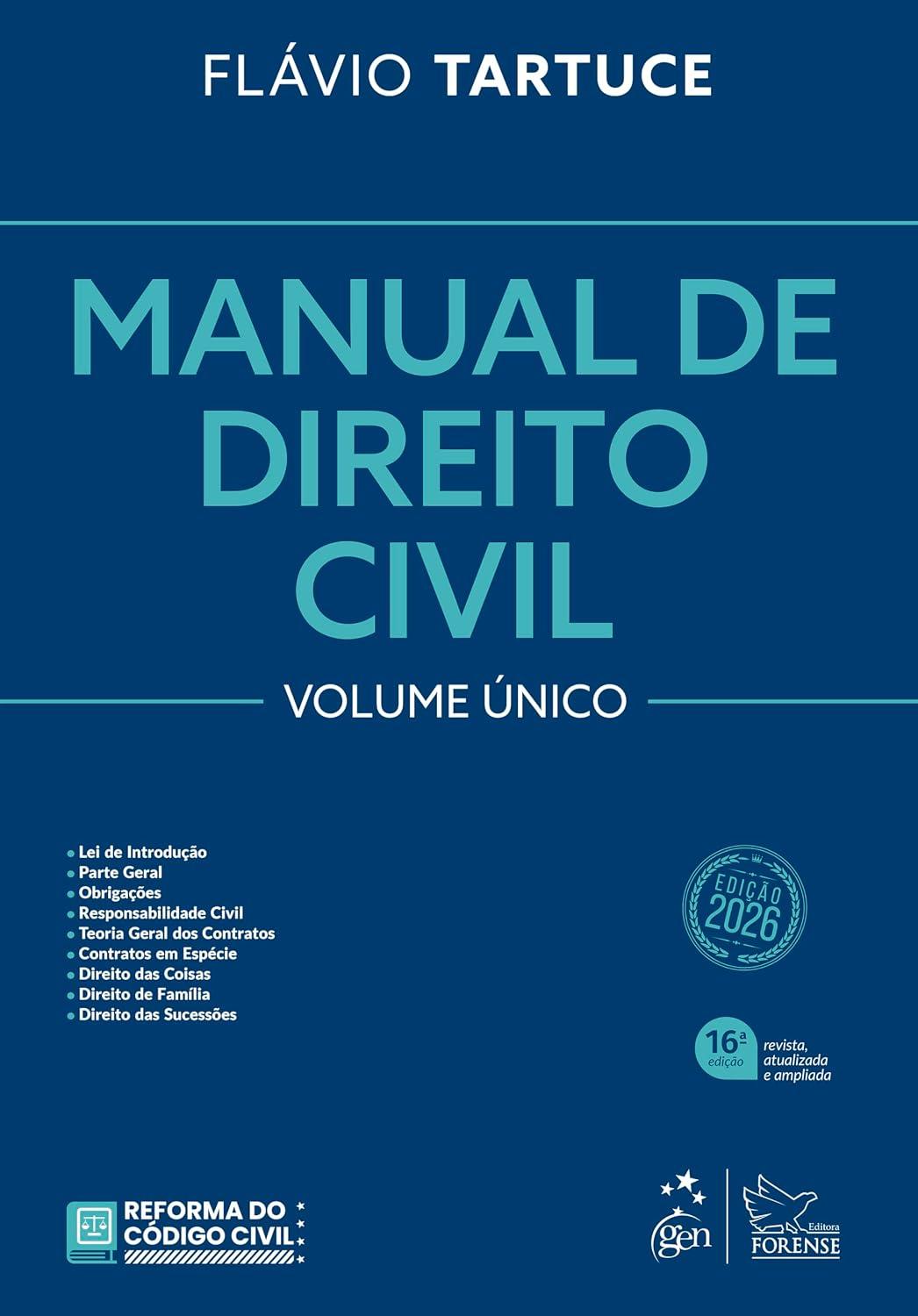 Manual de Direito Civil - Vol. Único - 16ª Edição 2026