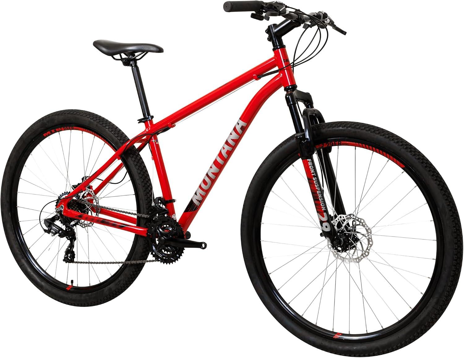 Bicicleta Caloi Montana Aro 29, 21 Marchas Shimano, Freio a Disco Mecânico, Suspensão Dianteira 60mm, Quadro Alumínio 6061, Cabeamento Interno, Cidade e Lazer