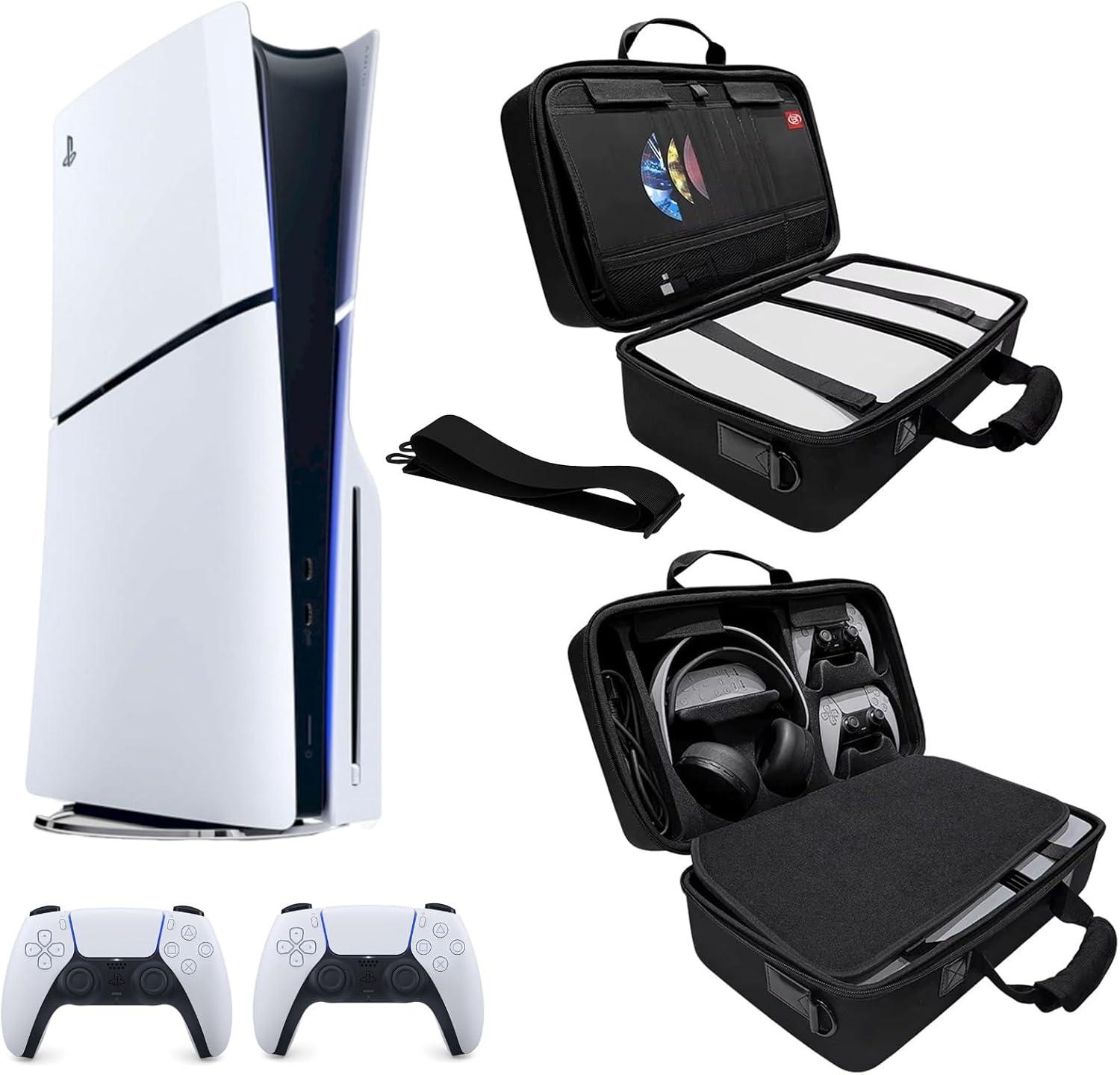 Maleta Mochila Bolsa Case Rígida Protetora Viagem Preta Anti-Poeira Compativel Com Playstation Ps5 SLIM