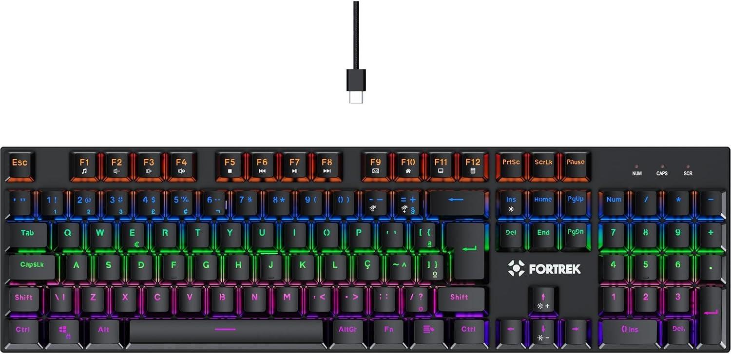 Teclado Gamer Mecânico Fortrek Gravity 100 Fullsized Switch Outemu Red