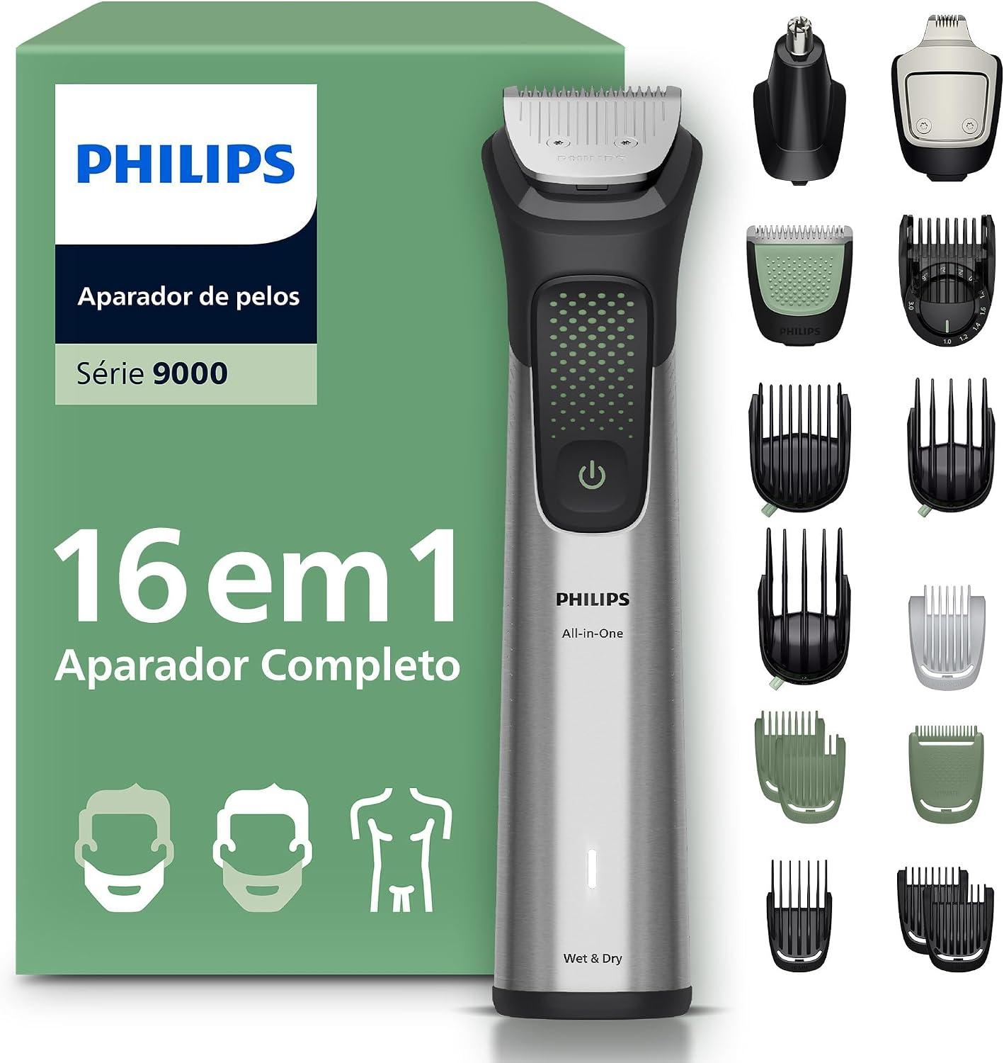 Philips Aparador e Barbeador Elétrico Série 9000 All-in-One 16 em 1 Premium