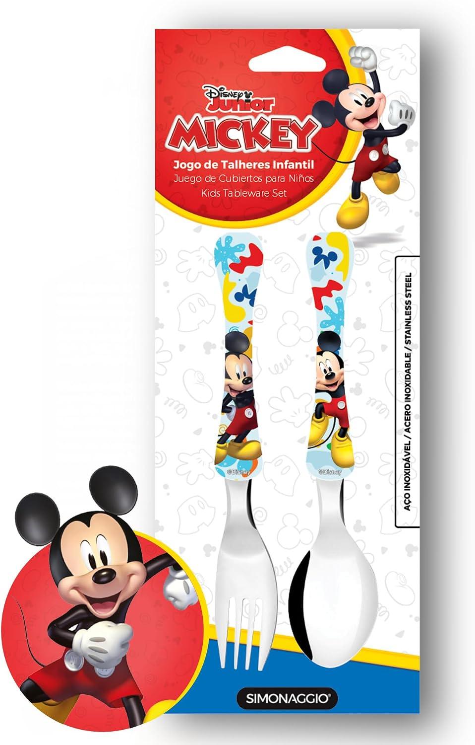 Simonaggio Conj C/2 Talheres Infantil Disney Kids Mickey 22220