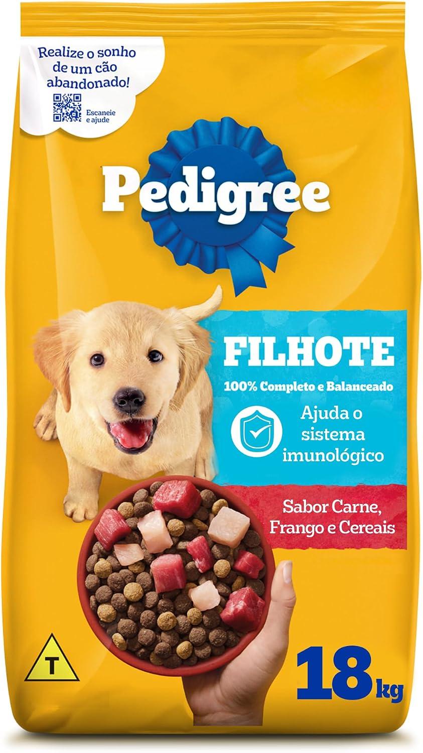 Ração Pedigree Carne Frango e Cereais Cães Filhotes 18 kg