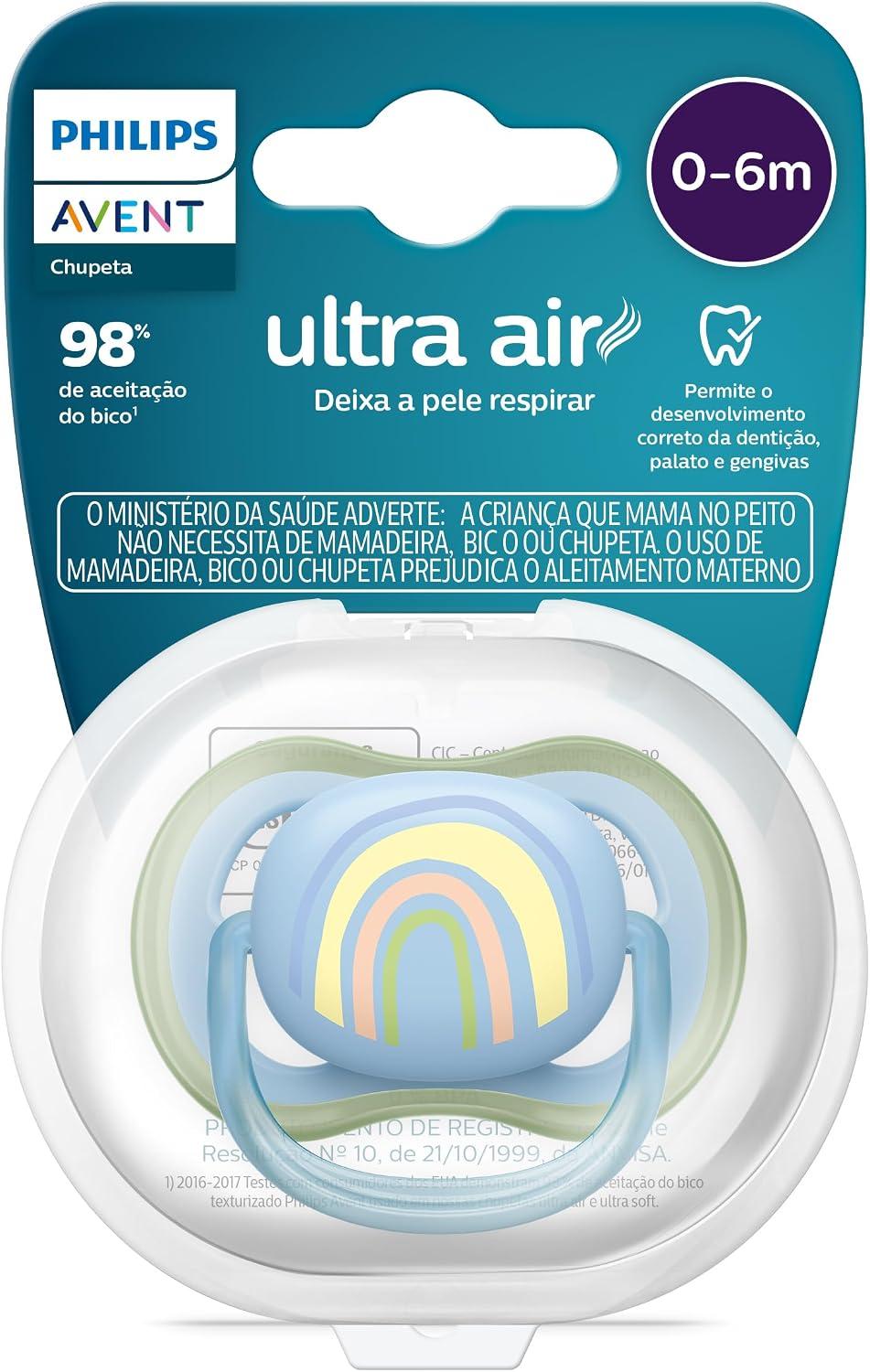 Chupeta Ultra Air 0-6 Meses Philips Avent Individual Azul