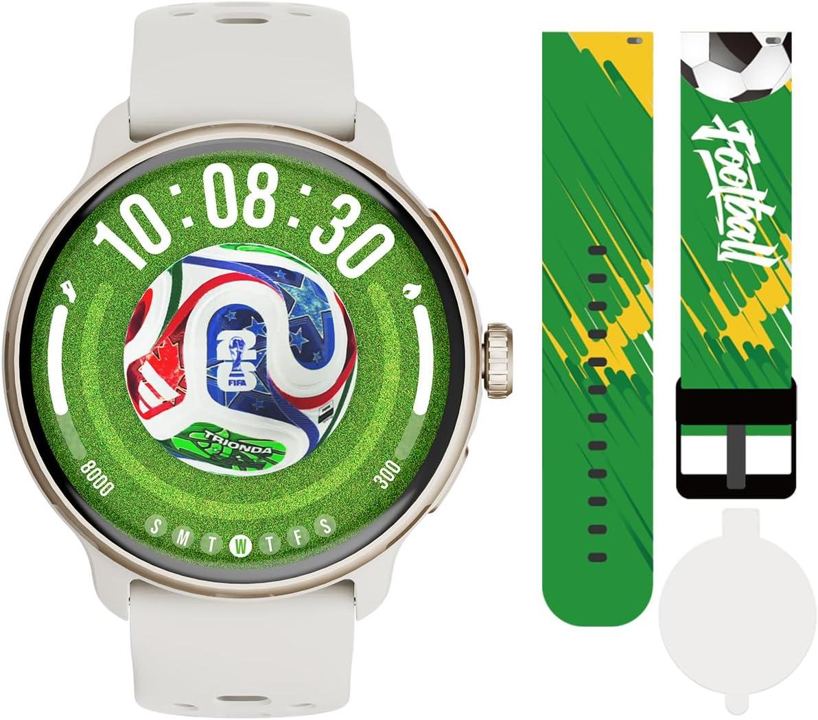 Bettdow SmartWatch GPS, Relogio Smartwatch Feminino, 1,43 inch HD AMOLED