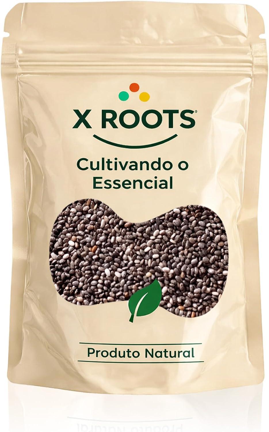X Roots Semente de Chia Premium Importada 500g | Fonte de Ômega 3, Fibras e Proteínas