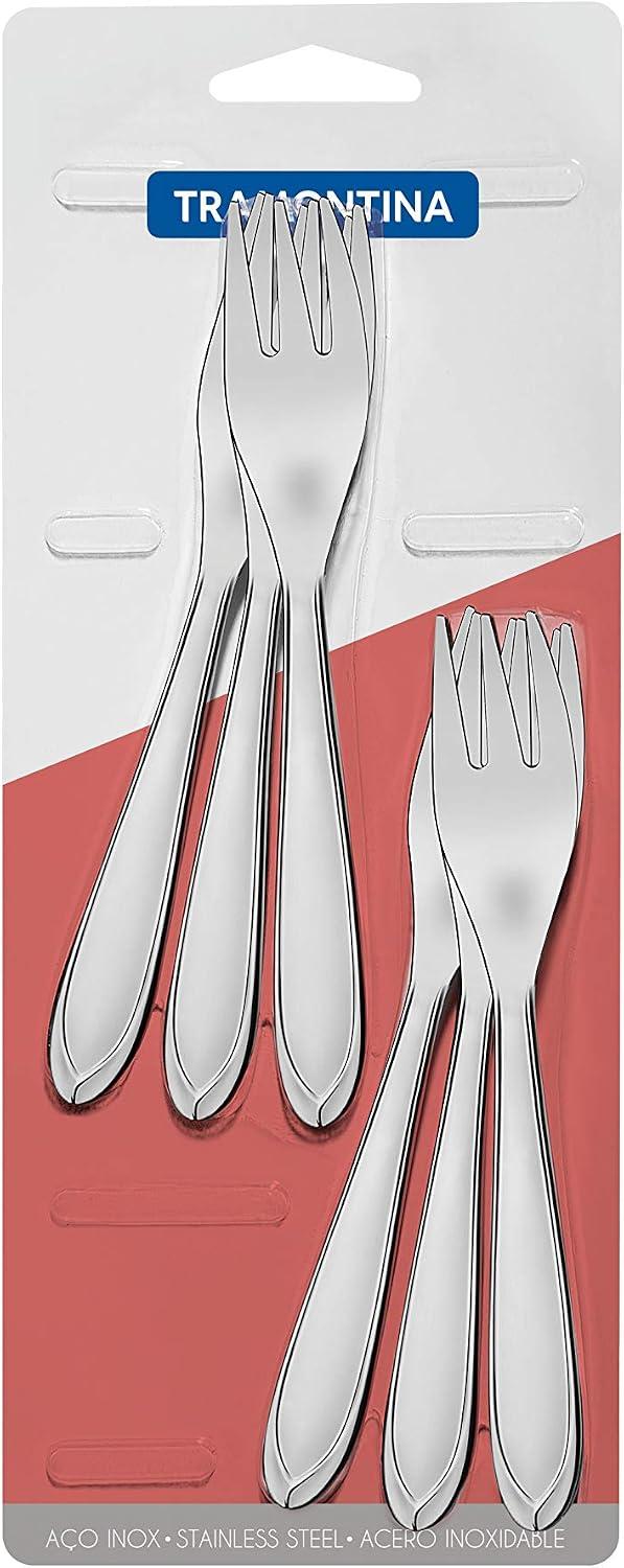 Conjunto De Garfos Para Torta Aço Inox 6 Pç Tramontina Inox
