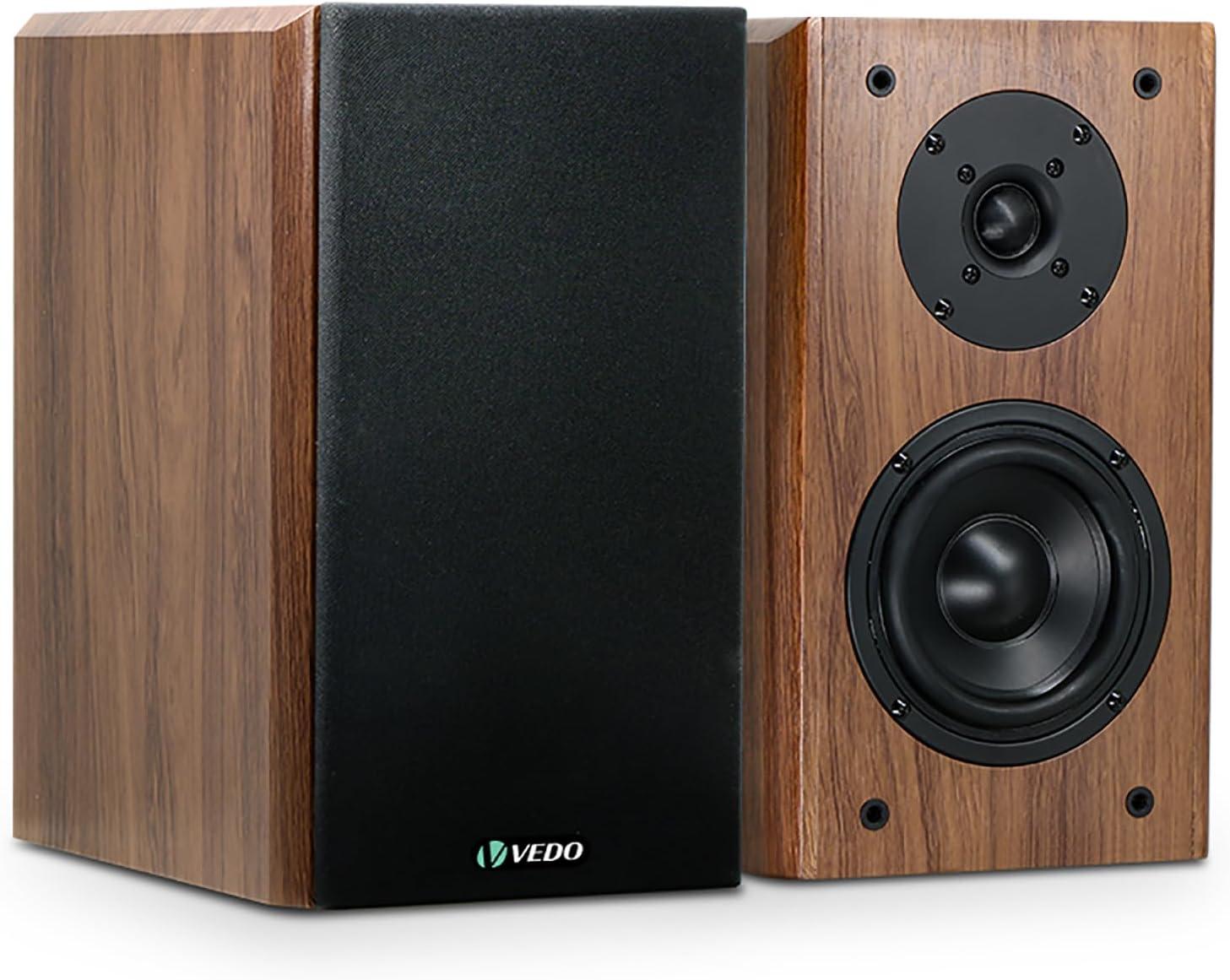 VEDO Caixa acústica passiva de estante, 5,5 polegadas, 200W, alto-falante HIFI,estéreo de duas vias com altas e médias frequências, adequada para sistemas de home theater; requer um amplificador