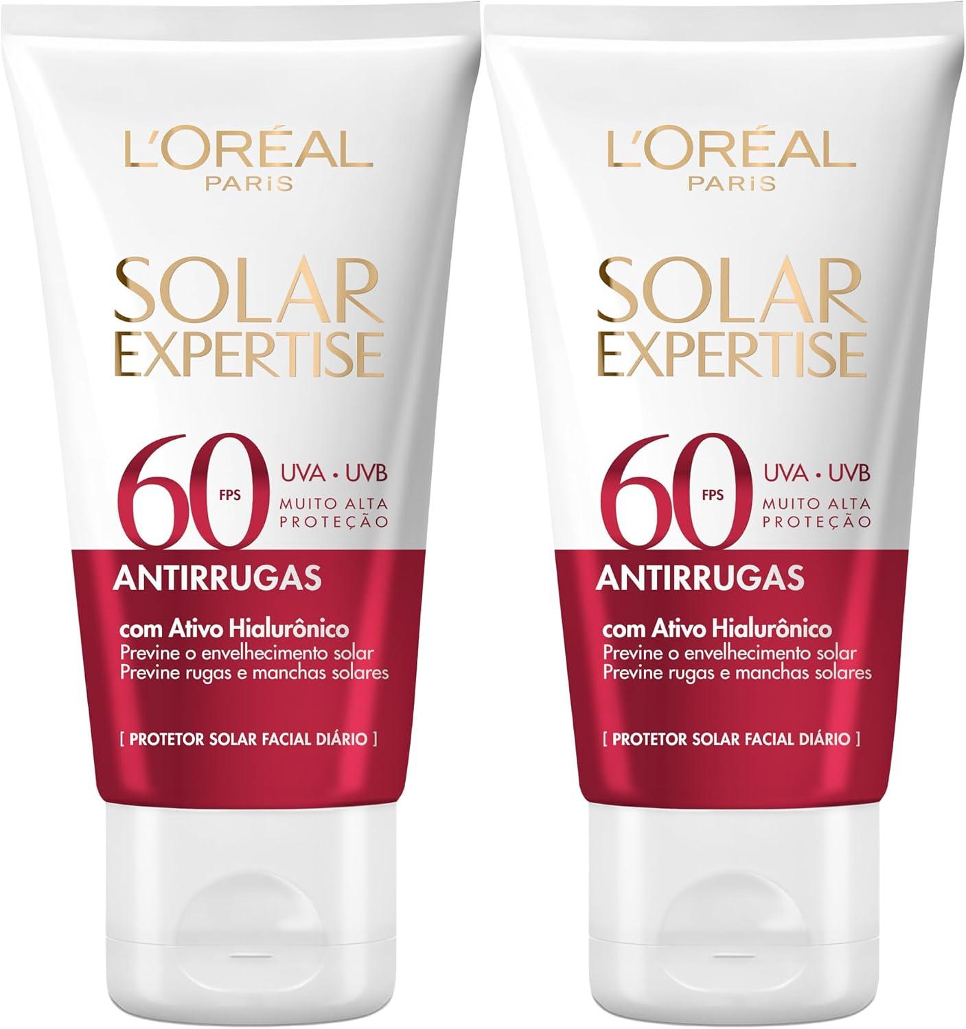 L'Oréal Paris Solar Expertise Kit Protetor Solar Antirrugas FPS 60, 40g