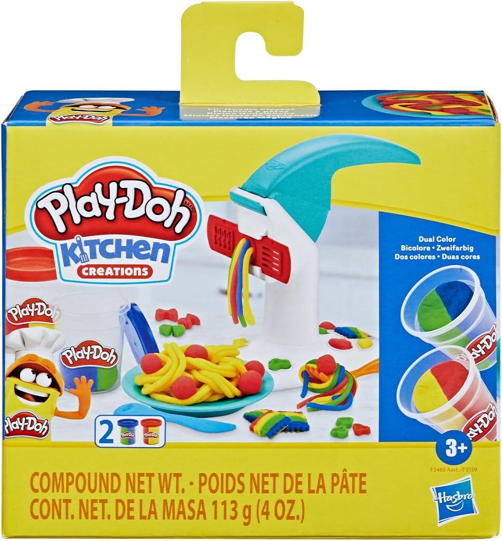 Play-Doh, Massinha de Modelar Infantil, Kitchen Creations, Macarrão Mágico - Conjunto de Brinquedo com Acessórios e 2 Potes - A partir de 3 Anos