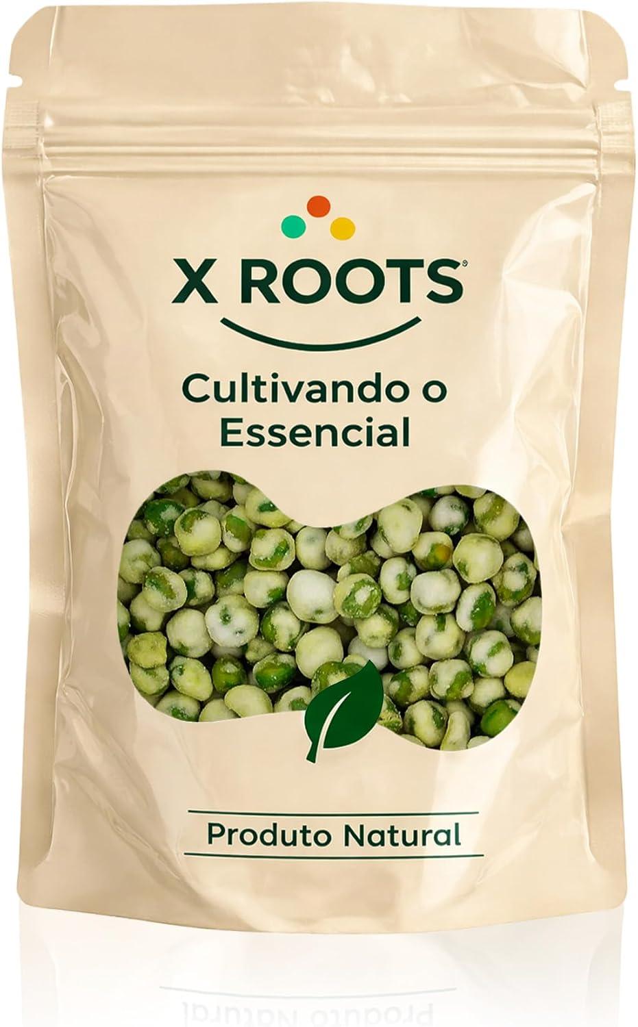 Ervilha Torrada com Wasabi X Roots 1kg Crocante Embalagem Abre e Fecha